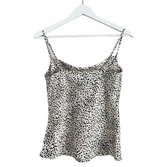 NWT Express Cowl Neck Polka Dot Cami Top Black and White Size XS - Picture 2 of 9